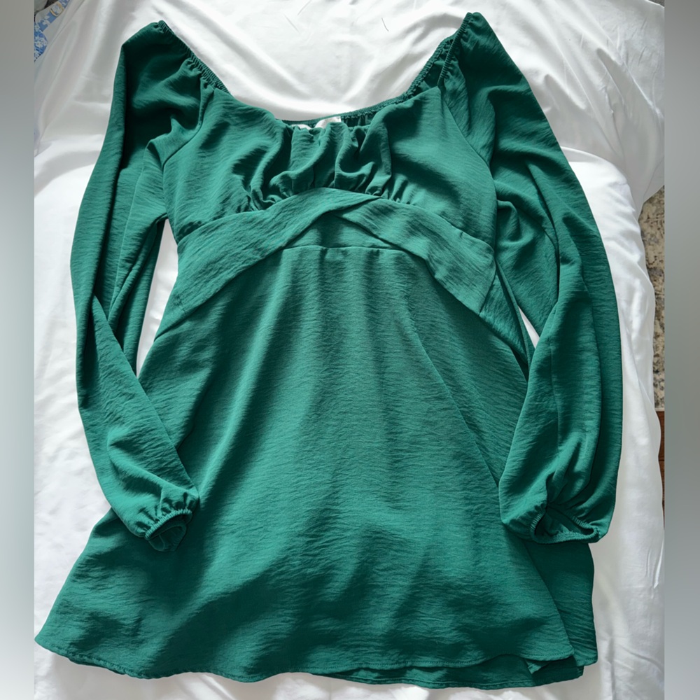 Altar'd State Teal Long Sleeve Dress